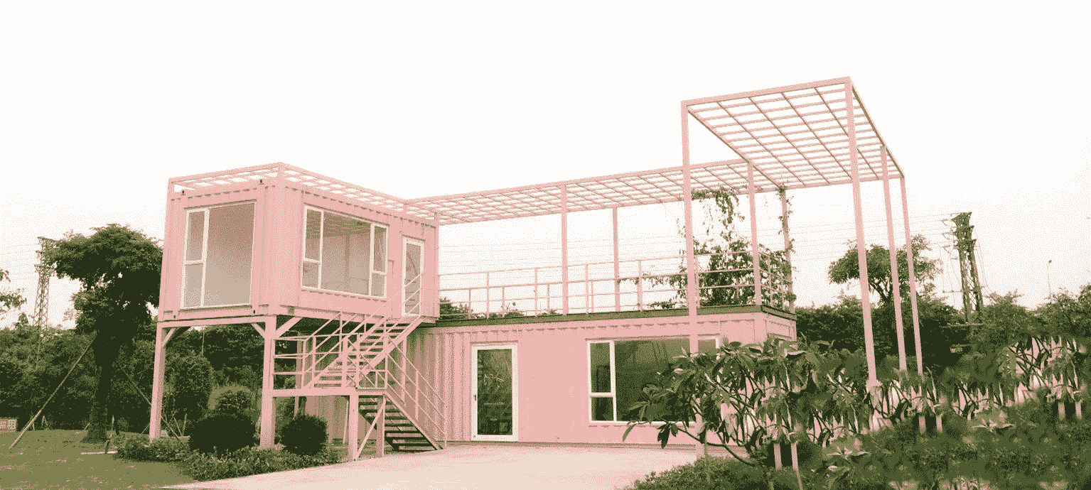 法利莱粉色集装箱别墅住宅