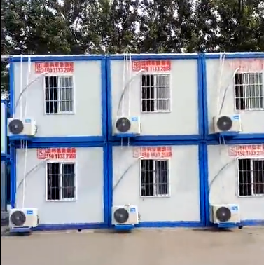 团河建60间箱房宿舍60台空调全部到位